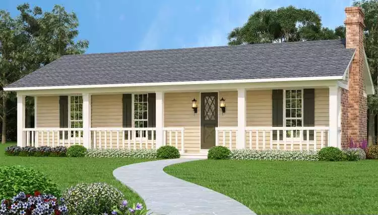 image of affordable country house plan 3036